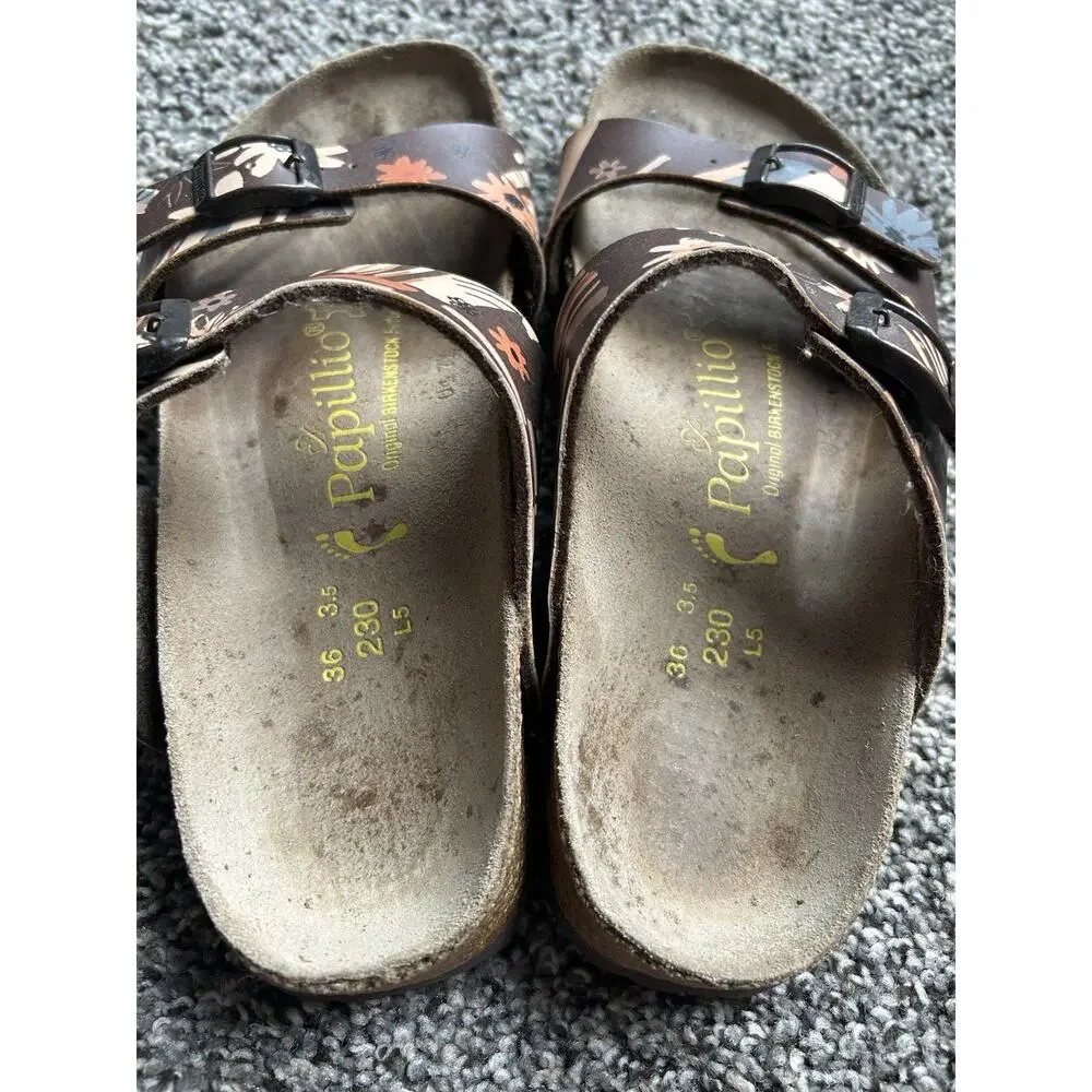 Birkenstock Papillio Floral Double Strap Sandals Womens SIZE 37 U 6